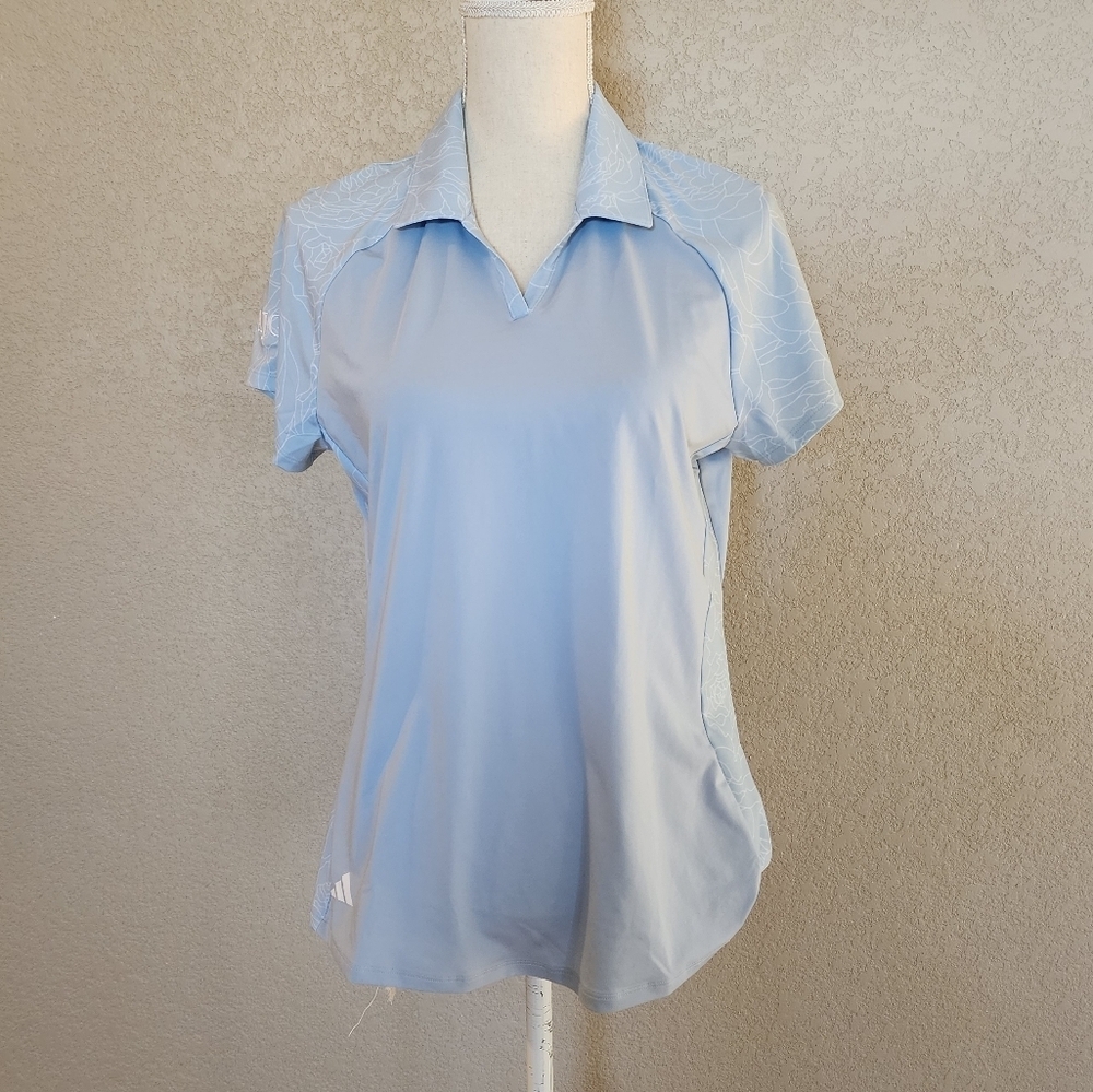 Adidas collar quarter button shirt size M. NEW.